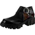 Reduzierte Schwarze A.S.98 Runde Blockabsatz Ankle Boots & Klassische Stiefeletten mit Reißverschluss aus Rindsleder für Damen 