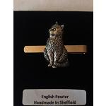 A15 Katze English Pewter Emblem auf einer Krawatte Clip (Folie) handgefertigt in Sheffield kommt mit prideindetails Geschenk-Box
