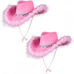 Rosa Cowboyhüte mit Pailletten für Damen Größe L 