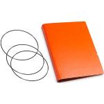 Orange Terminplaner & Terminkalender DIN A7 aus Leder 