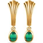 Reduzierte Silberne Ohrhänger vergoldet mit Opal für Damen 