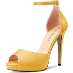 Gelbe High Heels & Stiletto-Pumps mit Riemchen in Normalweite für Damen Größe 43 