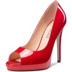 Rote High Heels & Stiletto-Pumps in Breitweite für Damen Größe 45 
