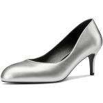 Silberne Runde High Heels & Stiletto-Pumps ohne Verschluss für Damen Größe 41,5 