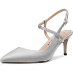 Silberne High Heels & Stiletto-Pumps in Breitweite für Damen Größe 42 zur Hochzeit 