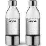 Aarke Wasserflasche 2x 0,45l PET silber