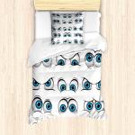 Weiße Moderne Allergiker Abakuhaus Emoji Bettwäsche Sets & Bettwäsche Garnituren mit Reißverschluss maschinenwaschbar 135x200 