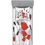 Reduzierte Schwarze Abakuhaus Blumenbettwäsche aus Polyester 140x200 2-teilig 