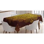 Reduzierte Abakuhaus Tischdecken mit Mandala-Motiv aus Satin maschinenwaschbar 