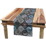 Graue Antike Abakuhaus Rechteckige Tischläufer aus Textil maschinenwaschbar 