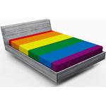 Gelbe Abakuhaus LGBT Spannbettlaken & Spannbetttücher aus Stoff maschinenwaschbar 160x200 