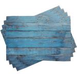 Reduzierte Himmelblaue Rustikale Abakuhaus Tischsets & Platzsets aus Stoff maschinenwaschbar 