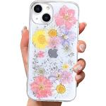 Reduzierte Bunte Blumenmuster iPhone 13 Hüllen mit Blumenmotiv durchsichtig aus Silikon stoßfest für Damen 
