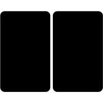Schwarze WENKO Herdabdeckplatten aus Kunststoff 2-teilig 