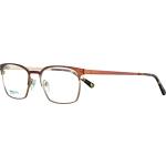 Braune Rechteckige Brillenfassungen aus Metall für Herren 
