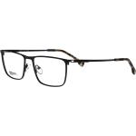 Schwarze Rechteckige Brillenfassungen aus Metall für Herren 