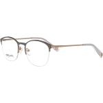 Hellgraue Brillenfassungen aus Metall für Damen 