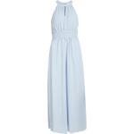 Hellblaue Ärmellose Vila Maxi Lange Abendkleider aus Spitze für Damen Größe M Große Größen 
