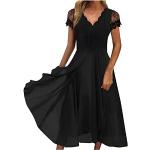Schwarze Blumenmuster Elegante Langärmelige Rundhals-Ausschnitt Lange Abendkleider aus Mesh für Damen Größe 3 XL für die Braut für den für den Sommer 