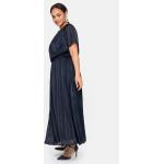 Reduzierte Mitternachtsblaue Elegante Sheego Maxi Festliche Kleider aus Kunstfaser für Damen Große Größen 