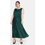 Reduzierte Unifarbene Elegante Sheego Plisseekleider mit Reißverschluss aus Kunstfaser enganliegend für Damen Große Größen 