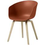 About a chair AAC22 Sessel / Kunststoff & Stuhlbeine aus Holz - Hay - Orange