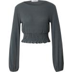 Dunkelgrüne Langärmelige Peplum-Shirts & Schößchen-Shirts aus Jersey für Damen Größe XXL 