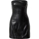 Schwarze Ärmellose Mini Bandage-Kleider & Bodycon-Kleider mit Reißverschluss aus Kunstleder enganliegend für Damen Größe L 