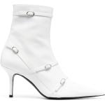 Reduzierte Weiße Spitze Pfennigabsatz High Heel Stiefeletten & High Heel Boots für Damen Größe 41 