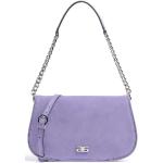 Violette Lederhandtaschen aus Veloursleder für Damen 