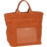 Orange Abro Lederhandtaschen mit Reißverschluss aus Leder für Damen 