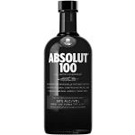 Absolut Vodka 100 – Edel-Vodka in eleganter, schwarzer Flasche – Luxuriöses Genusserlebnis – 1 x 0,7 l