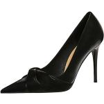 Schwarze Spitze High Heels & Stiletto-Pumps aus Kunstleder für Damen Größe 39,5 für den für den Sommer 