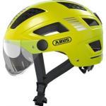 Gelbe Abus E-Bike-Helme mit Insekten-Motiv mit Sicherheitslicht Übergrößen 
