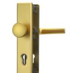 ABUS® Schutzbeschlag HLS 214-Klinke-Knauf-F3 Aluminium Gold für Hauseingangstüren