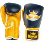 Abverkauf Queen Pro 2 Damen Boxhandschuhe Blue Gold Gewicht 10 oz