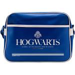 Blaue Harry Potter Hogwarts Messenger Bags & Kuriertaschen mit Riemchen aus PU mit Außentaschen für Herren 