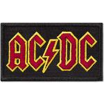 Rote AC/DC Band Aufnäher mit Ornament-Motiv 