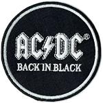 Schwarze AC/DC Band Aufnäher 