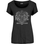 Schwarze Kurzärmelige AC/DC Damenfanshirts Größe L 