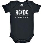 Schwarze AC/DC Kinderbodys für Babys 