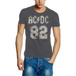 Graue Oversize funshirts AC/DC AC/DC Bio Herrenbandshirts mit Einhornmotiv aus Baumwolle Größe XL für Festivals für den für den Sommer 