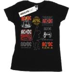 Schwarze Langärmelige AC/DC Damenbandshirts aus Baumwolle Größe XXL 