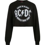 Schwarze Langärmelige AC/DC Damensweatshirts Größe M für den für den Herbst 