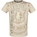 Beige AC/DC Bandshirts aus Baumwolle Größe 3 XL 
