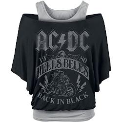 AC/DC Hells Bells 1980 Frauen T-Shirt schwarz/grau S 95% Viskose, 5% Elasthan Band-Merch, Bands