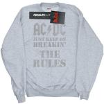 Graue Langärmelige AC/DC Herrensweatshirts aus Jersey Größe 3 XL 
