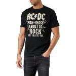 AC/DC Rundhals-Ausschnitt Herrenbandshirts aus Baumwolle maschinenwaschbar Größe 10 XL 