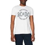 Weiße Kurzärmelige AC/DC Herrenbandshirts aus Baumwolle maschinenwaschbar Größe M 