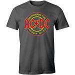 Dunkelgraue AC/DC Bio Herrenbandshirts Größe S für Festivals 